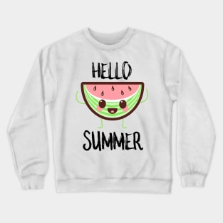 Hello Summer Watermelon Crewneck Sweatshirt